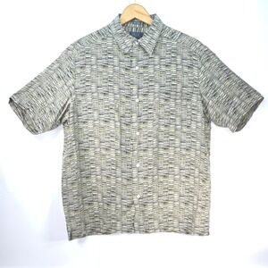 Crazy Horse 100% Silk Button Up Shirt Men Large Colorful‎ Comfortable Claiborne